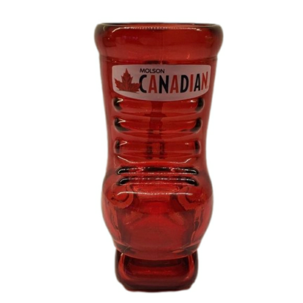 Molson Canadian Red Skii Boot Mug  Stein 3.75"Diam x 7.5"h